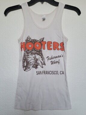 Hooters White Graphic Tank Top - San Francisco Fisherman's Wharf